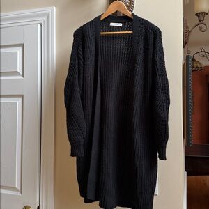 Moon & Madison Black and White Knit Cardigan